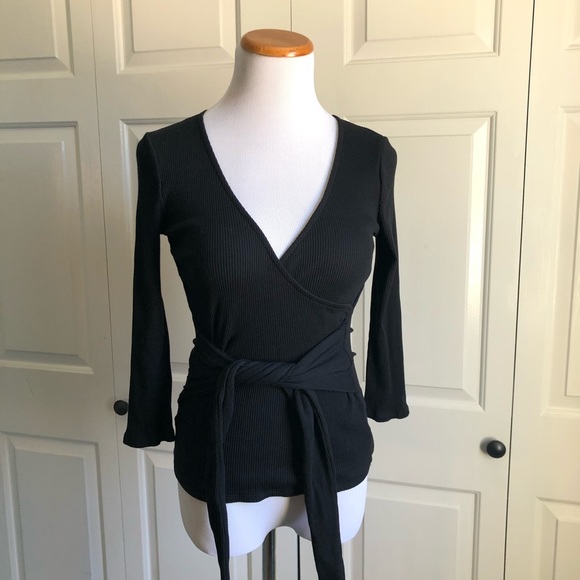 Express Sweaters - Express Ribbed Wrap Sweater